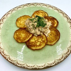 ДЕРУНИ З БІЛИМИ ГРИБАМИ